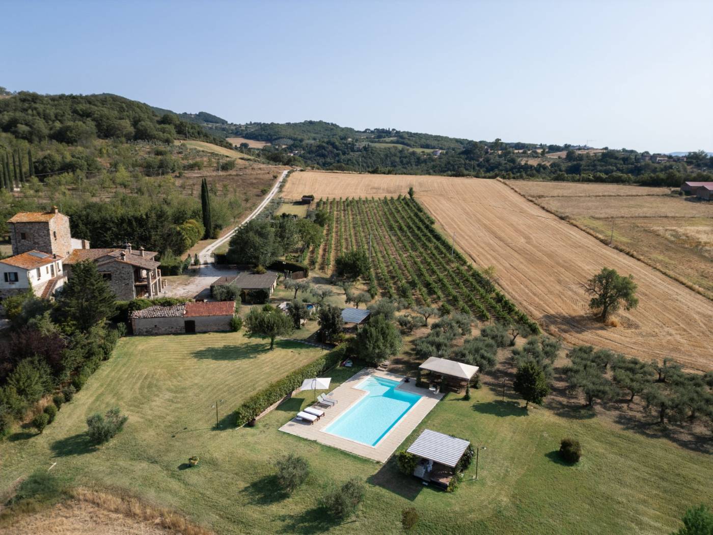 La proprietà tra vigne e oliveti